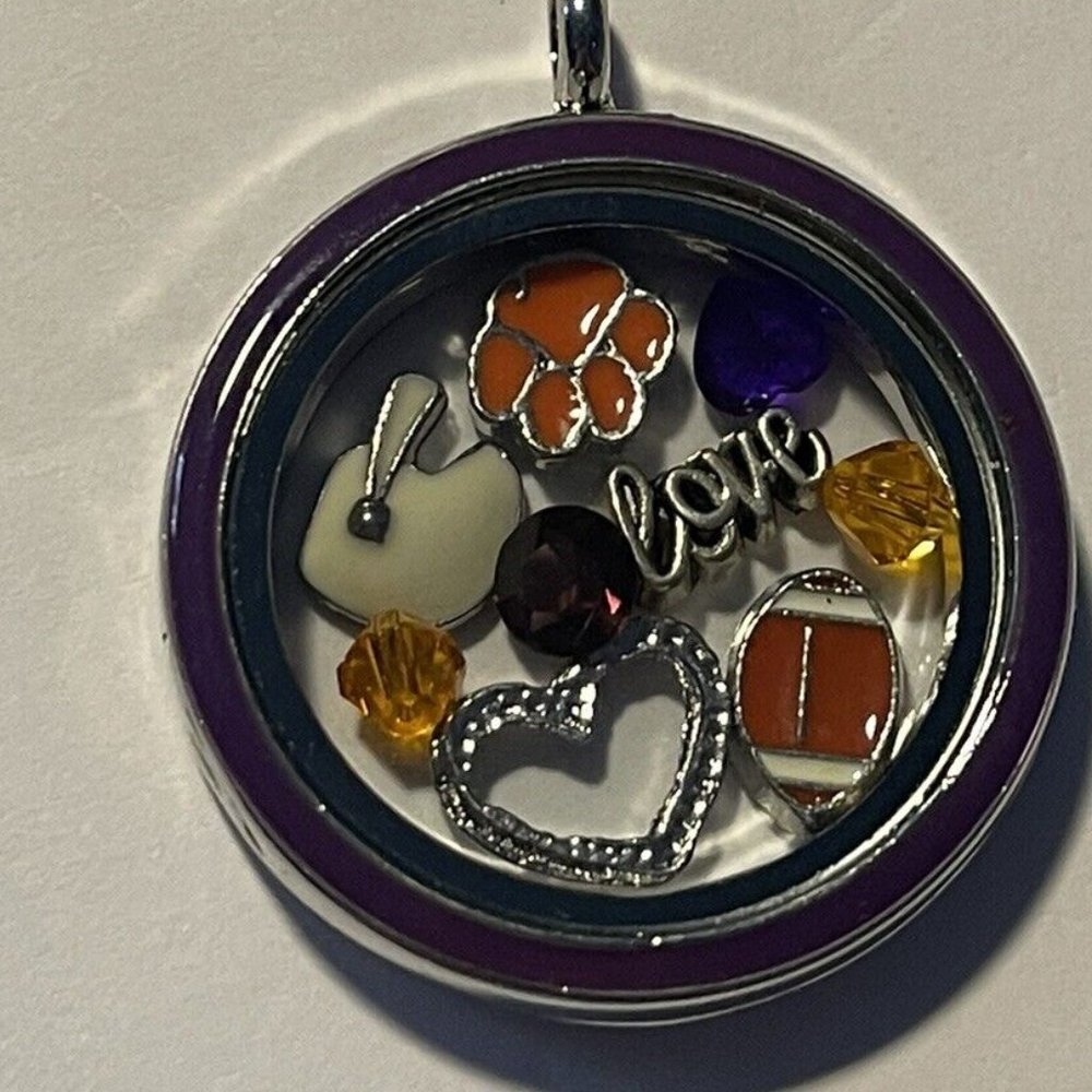 Clemson Tigers NCAA Memory Charm w/ 22 IN Chain NEW